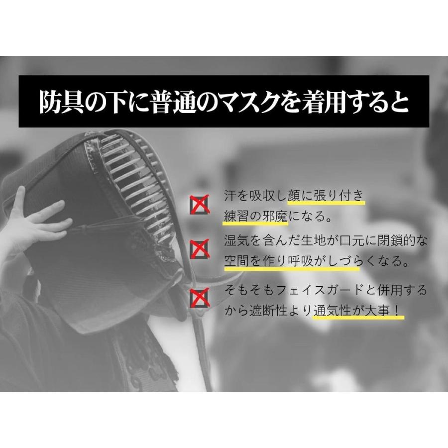 剣道 面 インナー マスク 面マスク 息苦しくない mouth cool マウスクール マスク メッシュ 接触冷感 涼感｜nishinihonbudogu｜04