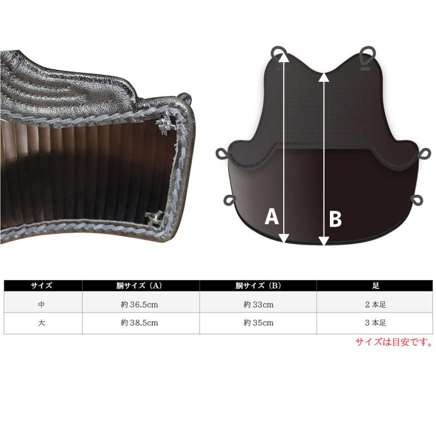西日本武道具 剣道 防具セット 6mm具の目 / ヘリ紺鹿革 正金（ 胴 