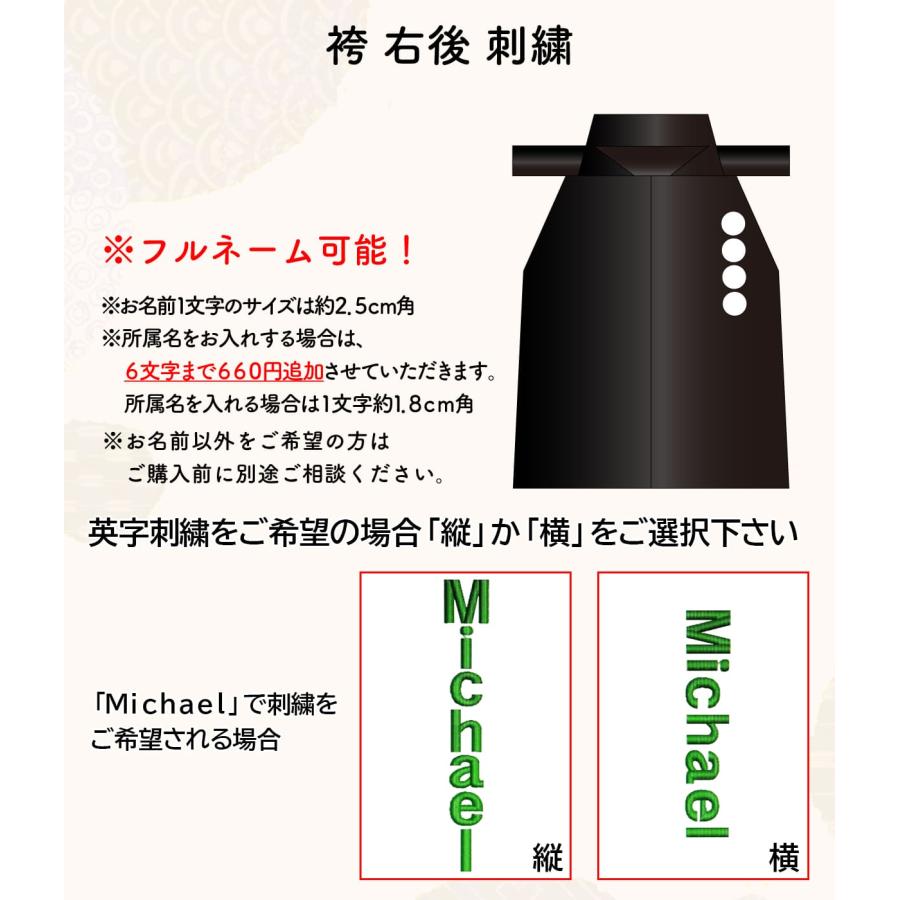 剣道 袴 日本製 武州正藍染 11000番 湯通し済 剣道着 剣道衣 右