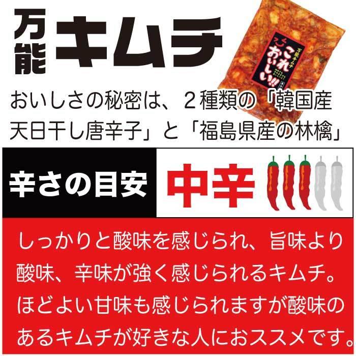 父の日 プレゼント ギフト 2024 お中元 実用的 60代 70代 80代 白菜キムチ 万能キムチ1kg（500g×2袋 漬物 大容量 酸味強い 韓国産唐辛子 国産 食べ物 発酵食品｜nishino-ya｜03