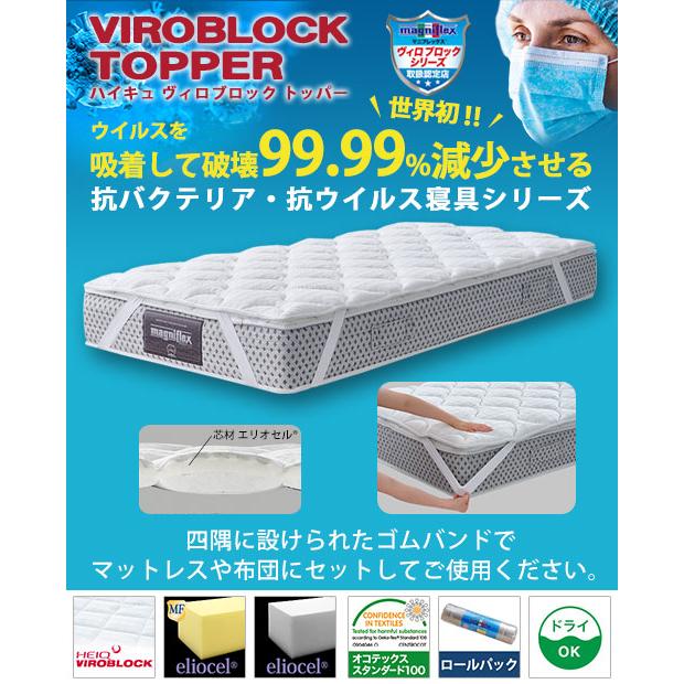 マニフレックス ヴィロブロック トッパー ダブル 美品 magniflex マニフレックス VIROBLOCK トッパー ダブル サイズ