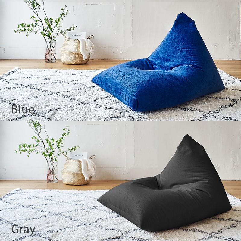 ビーズクッション レザー 合皮 軽量 デニム スエード コンパクト 三角 日本製 クッション 座椅子 フロアクッション フロアソファ 取っ手付き |  | 12