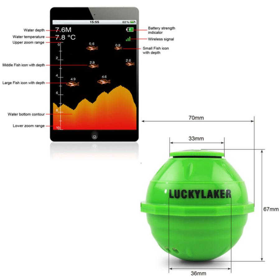魚群探知機 ポータブル 魚探 日本語モデル レイカー Wi Fiスマホ連動アプリ 125khz ラッキー 浮き振動子 丘釣り バス Hondex 08 西日本総合輸入品流通センター 通販 Yahoo ショッピング