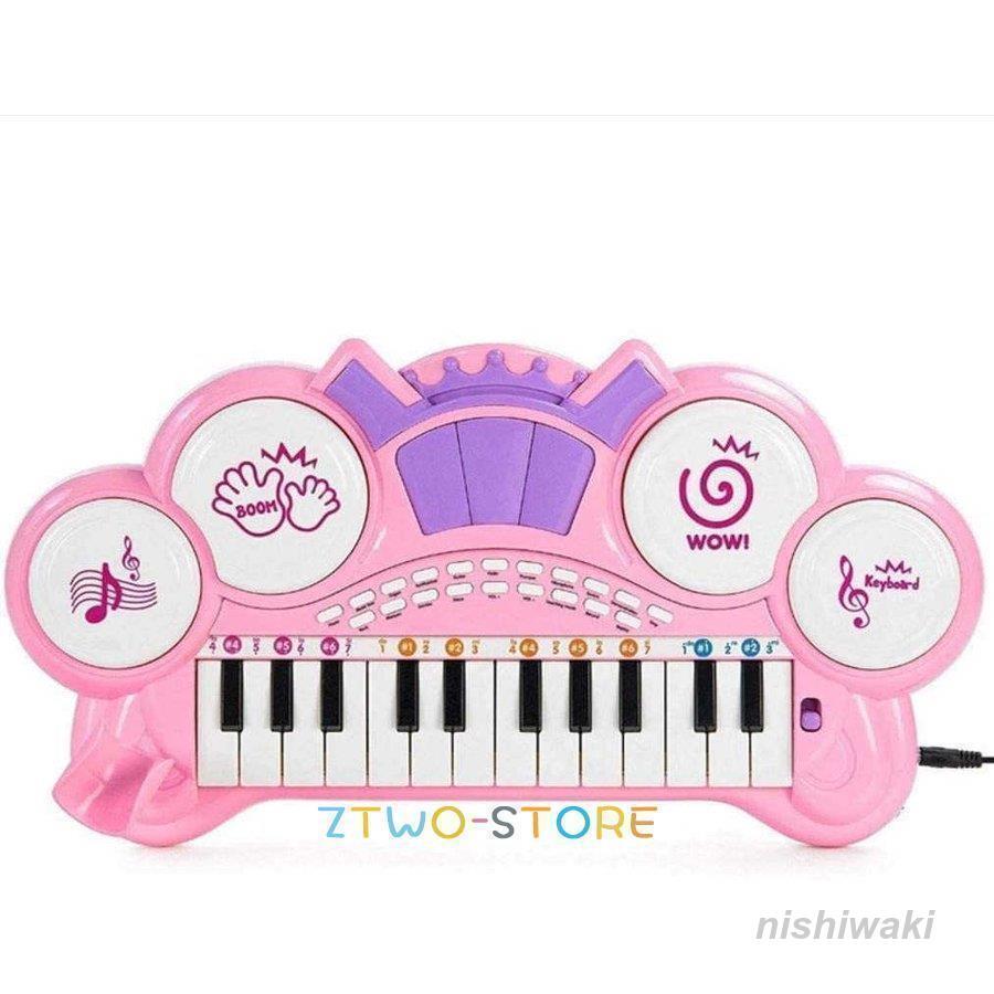 子ピアノ ピアノ おもちゃ おもちゃのピアノ 子供用 キッズ 光る ミニピアノ マイク付き 電子 キーボード 録音 多機能 知育玩具 誕生日 こどもの日 クリスマス｜nishiwaki｜02