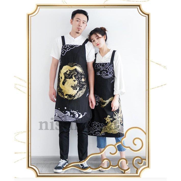 着物エプロン 和風 前掛け ブラック セット売りもできます 楽天市場】【おしゃれな帆前掛け】ビリケン福之神／商売繁盛