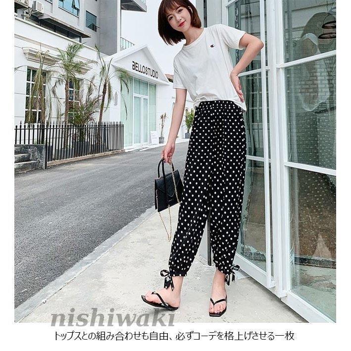 サルエルパンツ レディース ニッカー 水玉柄 ゆったり バルーンパンツ チェック柄 薄手 女性 パンツ ストライプ柄 カジュアルパンツ 夏 Dm Nx716 西脇通販 通販 Yahoo ショッピング