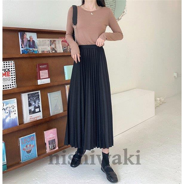 プリーツスカート ロング 大きいサイズ 秋 春 ロング丈 スカート プリーツスカート ロング 大きいサイズ 秋 春 ロング丈 スカート