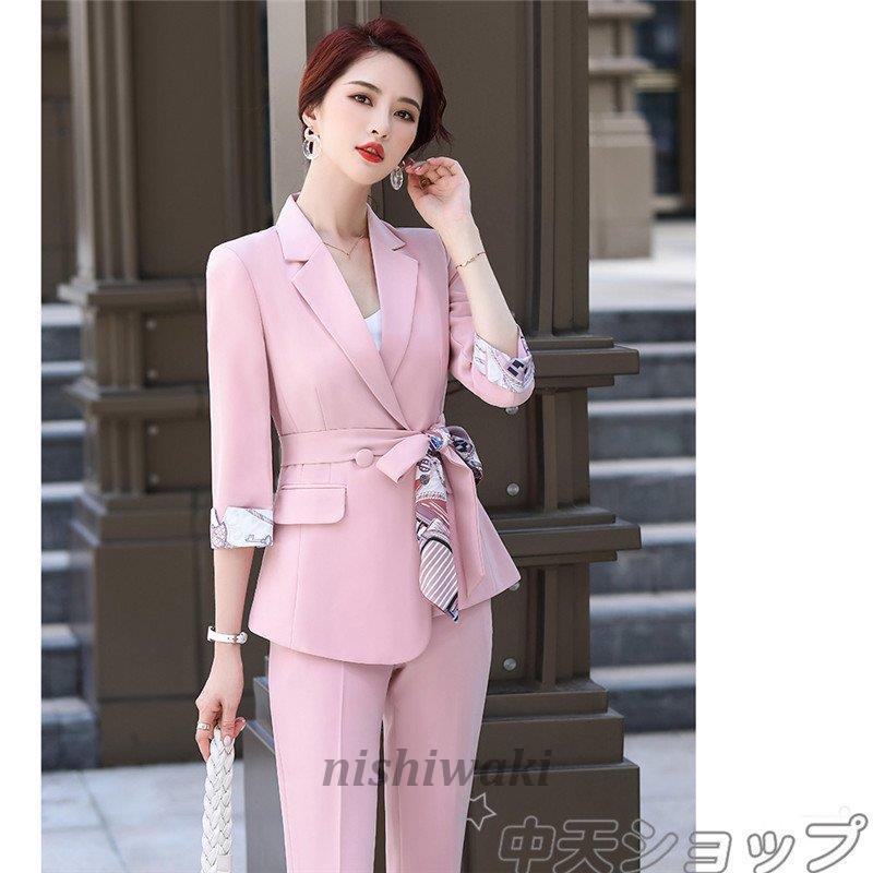 パンツスーツ レディース おしゃれ 40代 50代 オフィス ビジネス セレモニースーツ 長袖 細身 フォーマルスーツ リクルート キャリアスーツ 通勤 就活 Lady 0117sfts410 西脇通販 通販 Yahoo ショッピング