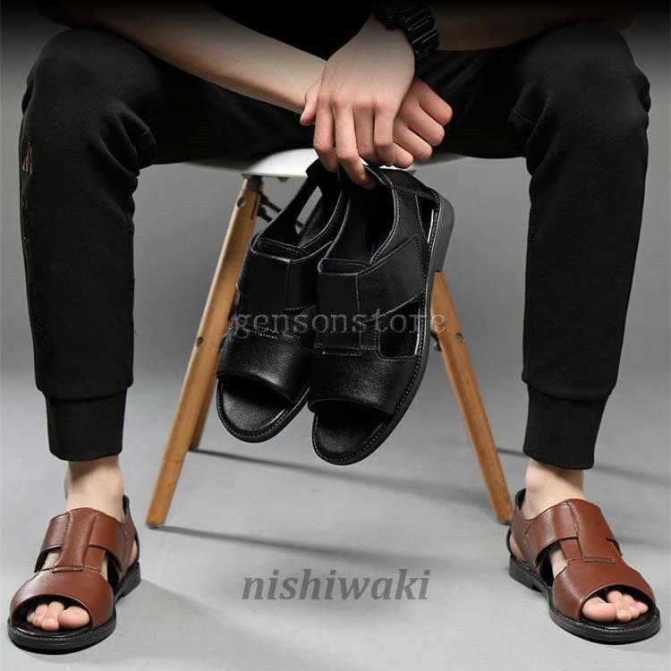 サンダル グラディエーターサンダル メンズ おしゃれ 通気性 ビジネスサンダル フラット 紳士靴 レザーサンダル 牛皮 オフィス 仕事 夏サンダル 40代50代60代 Man 0118bqlb103 西脇通販 通販 Yahoo ショッピング