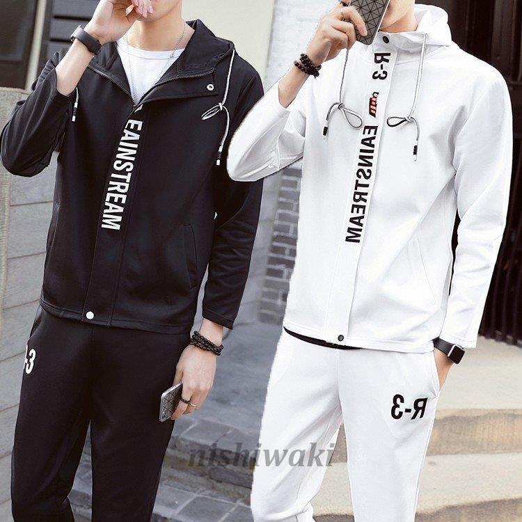 メンズ おしゃれ ジャージ スウェット カジュアル 上下セット 長袖 ジップパーカー セットアップ トレーニングウェア スポーツウェア 秋冬 61 Off