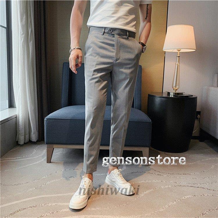 スラックス スキニー パンツ ストレッチ ピンストライプ メンズ 春夏 9分丈 クールビズ ビジネス フォーマル スーツパンツ 韓国 スタイリッシュ スリム 細身 Man 0118bqlb119 西脇通販 通販 Yahoo ショッピング