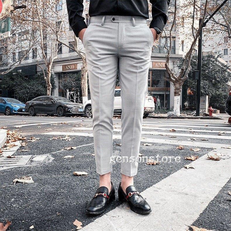 男性 スラックス チノパン 夏用クールビズ ノータック ウォッシャブル ビジネススラックス 9分丈 スキニーパンツ メンズ イギリス風 チェック柄 スーツパンツ Man 0118bqlb124 西脇通販 通販 Yahoo ショッピング