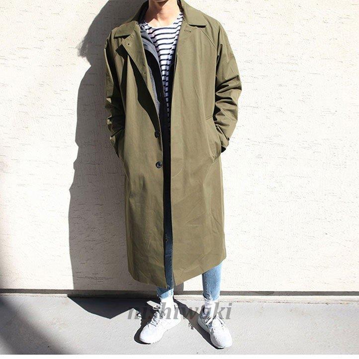 スプリングコート メンズ トレンチコート 春 ステンカラーコート コート ロング マキシ丈 ツイル きれいめ オシャレ17新作 Man 0118bqlb14 西脇通販 通販 Yahoo ショッピング