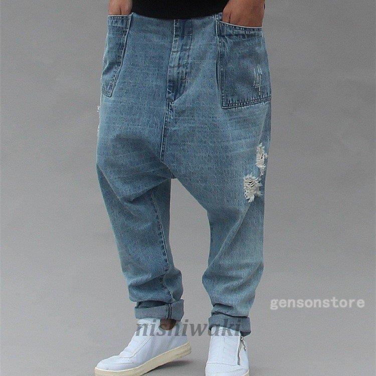 ジーンズ デニム ゆったり メンズ サルエル デニム パンツ ボトムス ダメージ加工 ジーパン ロングパンツ ズボン カジュアル おしゃれ Man 0118bqlb741 西脇通販 通販 Yahoo ショッピング