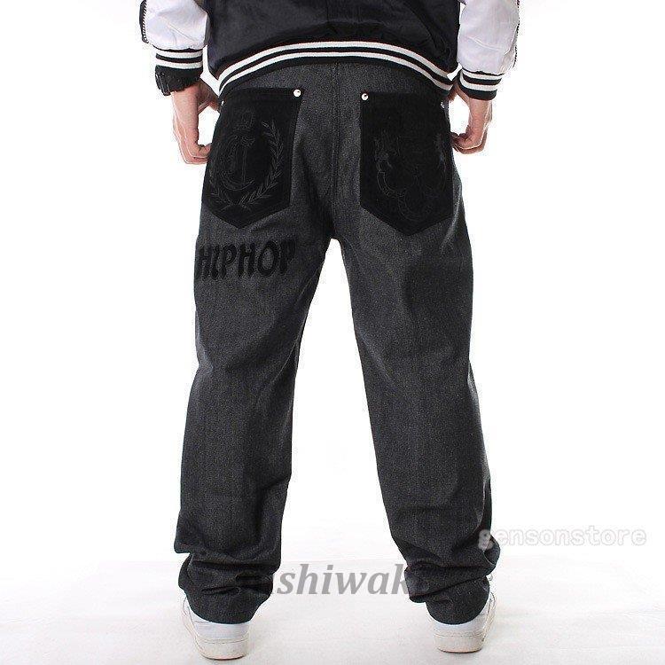 ジーンズ バギーパンツ デニムパンツ 大きいサイズ ゆったり メンズ ボトムス ロング丈 ブラック デニム ジーパン 極太 ワイドパンツ ヒップホップ ルーズ