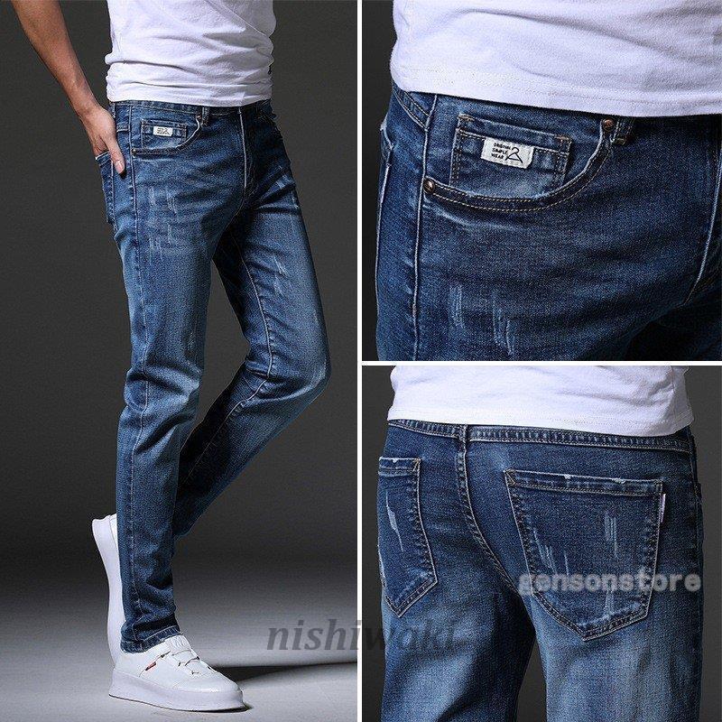 ストレッチ スキニーパンツ メンズ デニム ジーンズ ダメージ ストレッチ スキニーパンツ メンズ デニム ジーンズ ダメージ