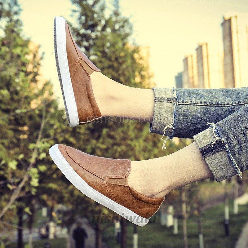 スリッポン 紳士靴 革靴 メンズ カジュアルシューズ Puレザー メンズファッション ローカットシューズ 無地 ビジネスシューズ 合成皮革 通勤 通学 Man 0118bqlb911 西脇通販 通販 Yahoo ショッピング