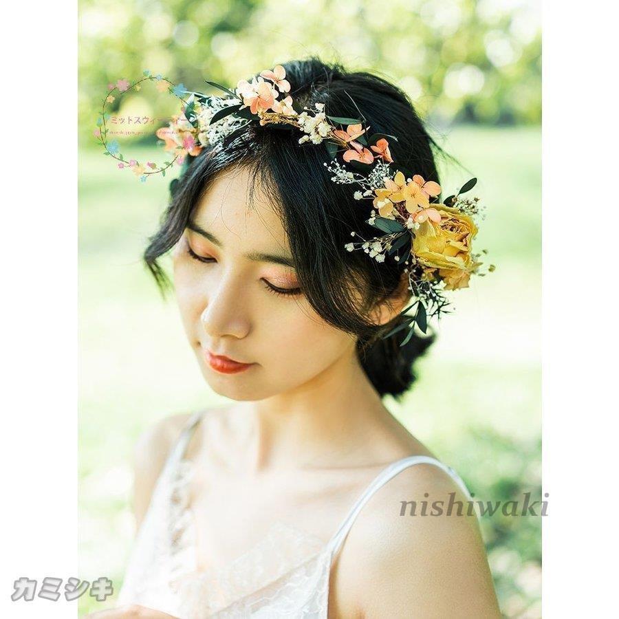 花冠 ウェディング 花かんむり 結婚式 花嫁 イヤリング 花冠 ウェディング 花かんむり 結婚式 花嫁 イヤリング