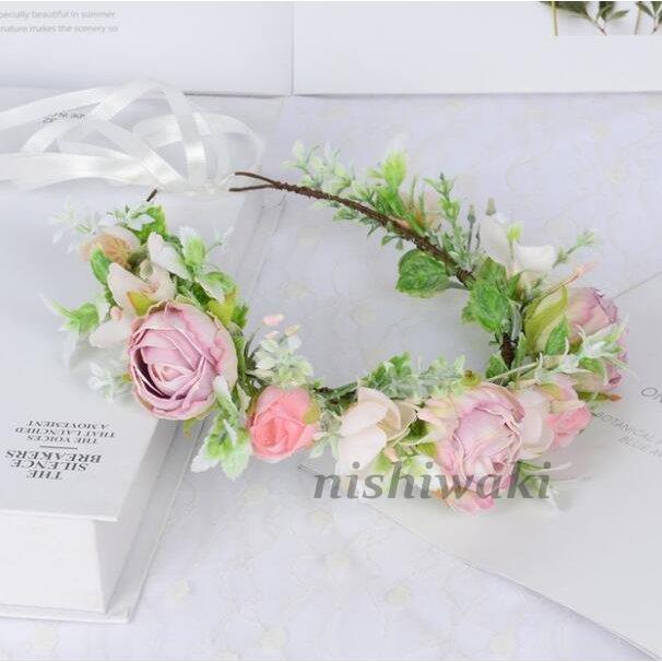 花冠 花かんむり 結婚式 ウェディング 造花 ヘアアクセサリー 安い ヘッドドレス 花嫁 手作り パーティー 子供用 海外旅行 イベント Mdwd 1013cslbbj211 西脇通販 通販 Yahoo ショッピング