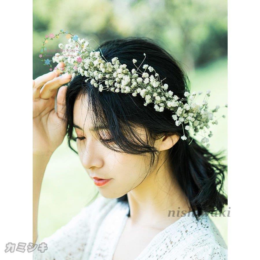 花冠 ウェディング ヘッドドレス かすみ草 カスミソウ 花かんむり 花輪 造花 髪飾り 花嫁 二次会 結婚式 フェス 森ガール 卒業式 コーラス合唱 ブライダル用 Mdwd 1013cslbbj457 西脇通販 通販 Yahoo ショッピング