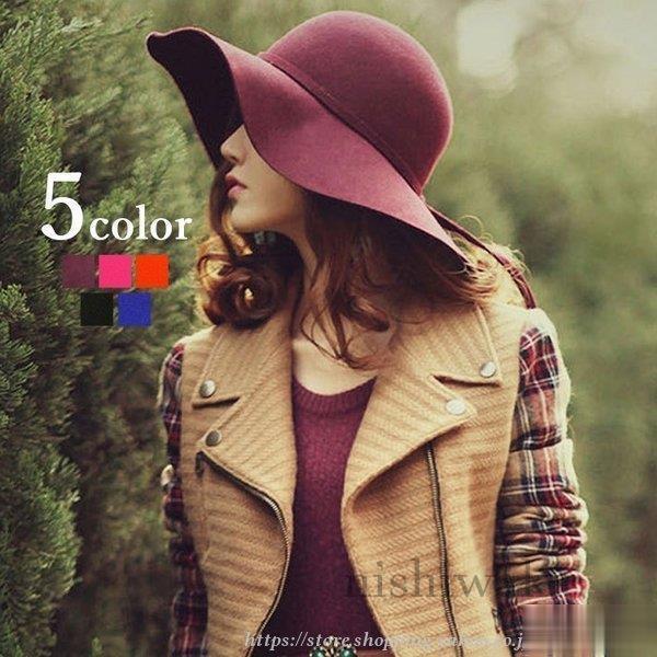 女優帽 ハット つば広帽子 帽子 レディース 女性 婦人 ファッション小物 リボン シンプル 無地 単色 おしゃれ 紫外線対策 Nishi Tuhan1275 西脇通販 通販 Yahoo ショッピング