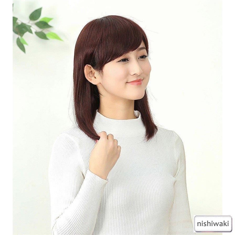 100%人毛ウィッグ 人毛ウィッグレディース ボブ ショート 女性 ミセス ママ 医療用 かつら モデル アイドル ヘアスタイル 級 WIG 簡単着用 自然 耐熱 100%人毛ウィッグ