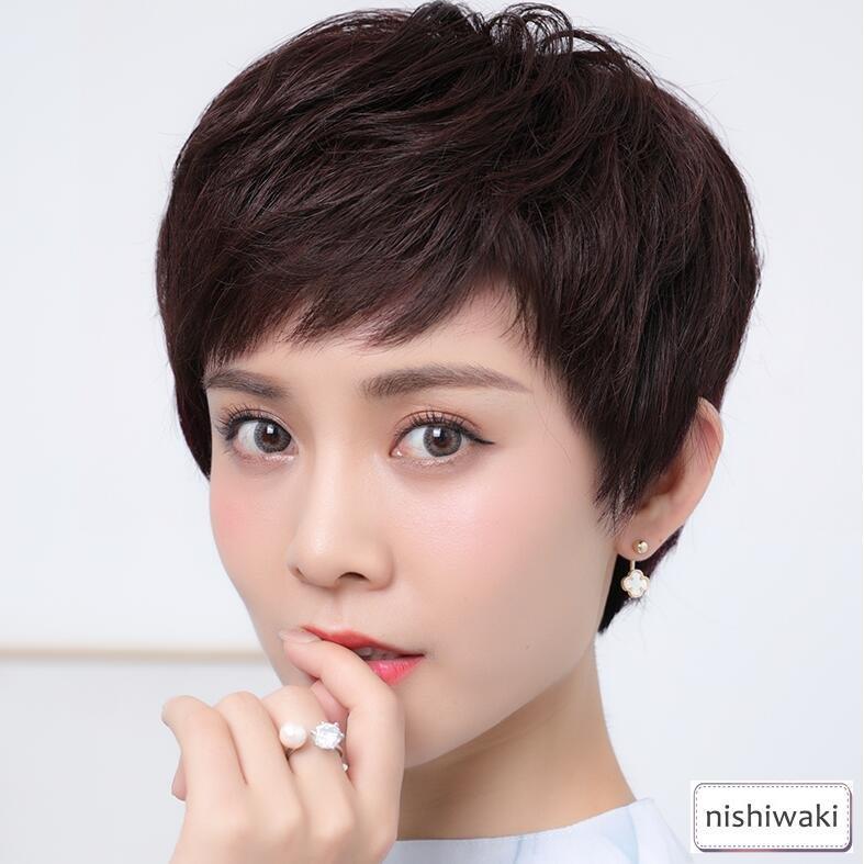 100%人毛ウィッグ 人毛ウィッグレディース ボブ ショート 女性 ミセス ママ 医療用 かつら モデル アイドル ヘアスタイル 級 WIG 簡単着用 自然 耐熱