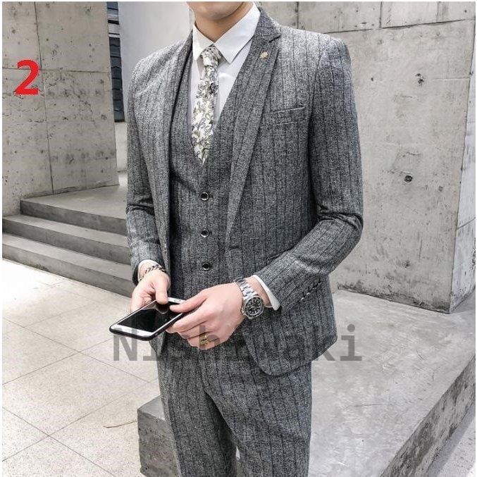 超話題新作 メンズスーツ ジャケット 上品 通勤 オフィス 高級 ストライプ 紳士服 メンズスーツ 4色入 ジャケット フォーマル 細身 韓国風 結婚式 パーティー 成人式 お洒落 通勤 Ol 面接 入学式 ビジネススーツ