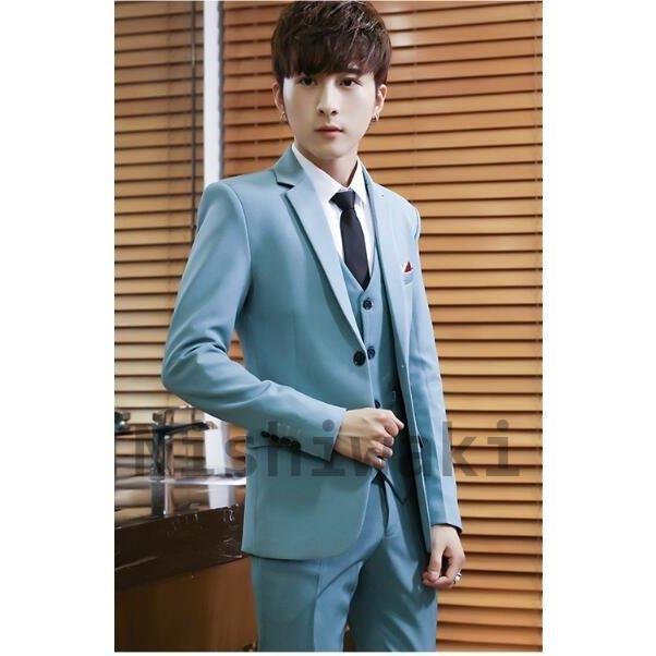 21春大特価セール Ol 通勤 お洒落 成人式 結婚式 韓国風 細身 メンズスーツ ジャケット ズボン 2点セット 4色入 フォーマル 高級 オフィス 通勤 上品 2点セット メンズスーツ 面接 披露宴 宴会 お洒落 ビジネススーツ