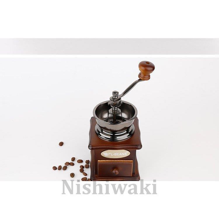 コーヒーミル 手挽き 木製ミル コーヒー 手動 スケルトン 粗さ コーヒーミル 手挽き 木製ミル コーヒー 手動 スケルトン 粗さ