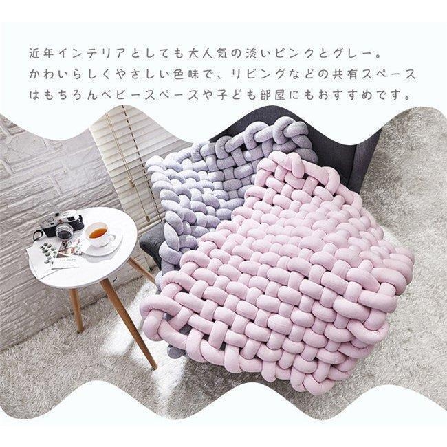 手作りノット ベビープレイマット スリーピングマット ハンドメイド ソフトコットン ベビーマット 保育園ラグ 子供 部屋用 フロアピロー おむつ替え Shjd0928 Csl358 西脇通販 通販 Yahoo ショッピング