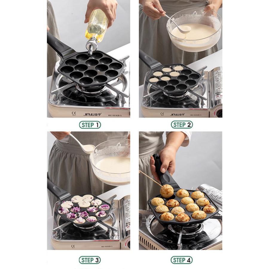 たこ焼き器 14穴 たこ焼き プレート 鉄鋳物製 ガス火専用 耐熱性 ハンドル カステラボール おやつグルメ グリルパン パール金属 スプラウト Shjd0928 Csl394 西脇通販 通販 Yahoo ショッピング