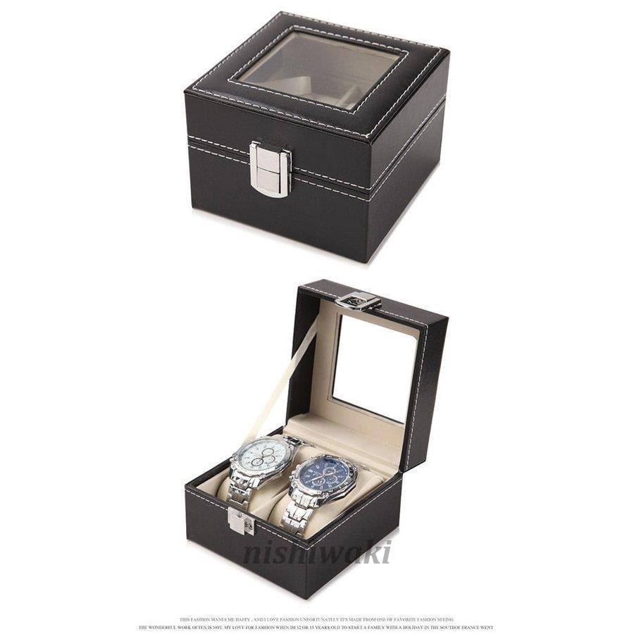 腕時計 収納 ディスプレイケース 腕時計用 ウォッチコレクション レザー調 収納box ボックス コレクションケース 2位 3位｜nishiwaki｜06