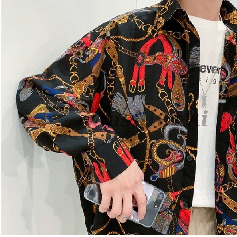 メンズ シャツ 柄シャツ レトロ ゆったり オーバーサイズ アロハ メンズ シャツ 柄シャツ レトロ ゆったり オーバーサイズ アロハ