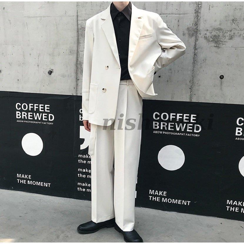 メンズ セットアップ スーツセット カジュアルスーツ ビジネス ロゴ 長袖 オーナーサイズ ビジネス デート ジャケット パンツ 春 秋 Ygszb 0130wbk38 西脇通販 通販 Yahoo ショッピング