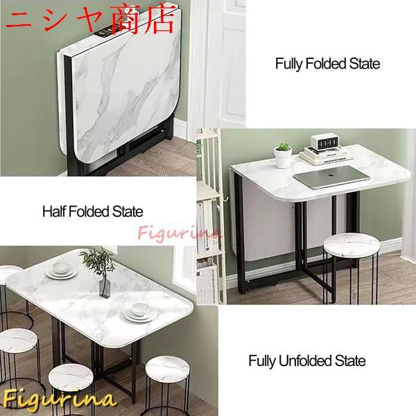 折りたたみ式ダイニングテーブル ドロップリーフダイニングテーブル 収納家具　黒 折りたたみダイニングテーブルドロップリーフダイニングテーブル