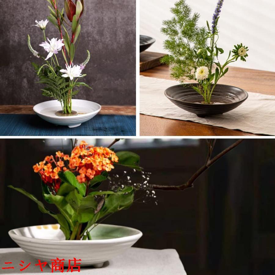 花器セット 華道 生け花用 水盤 花瓶 陶器 挿花 フラワーベース 花器セット 華道 生け花用 水盤 花瓶 陶器 挿花 フラワーベース