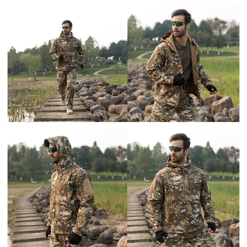 ミリタリー タクティカルジャケット フード付 ソフトシェル ジャケット