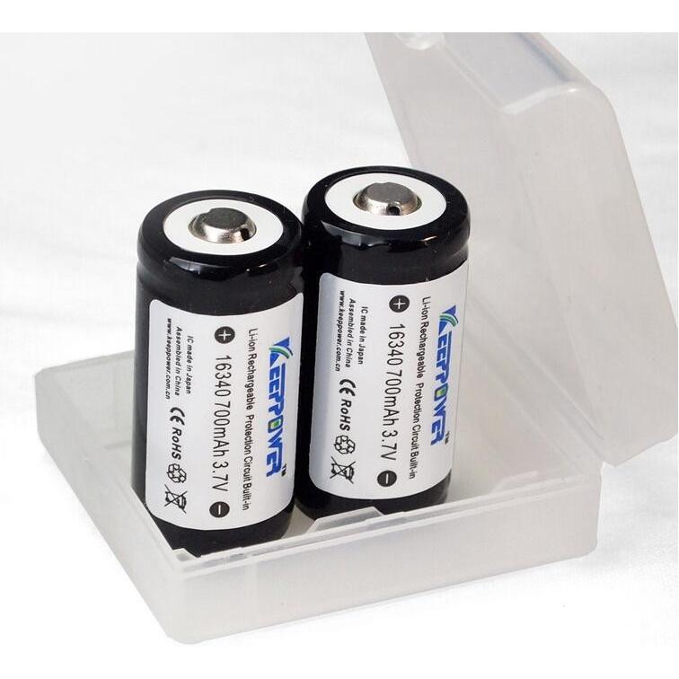 KEEPPOWER 16340 リチウムイオン電池 700mA 3.7V 保護回路付き リチウムイオンバッテリー 充電池 2本セット|nishoyokostore|03