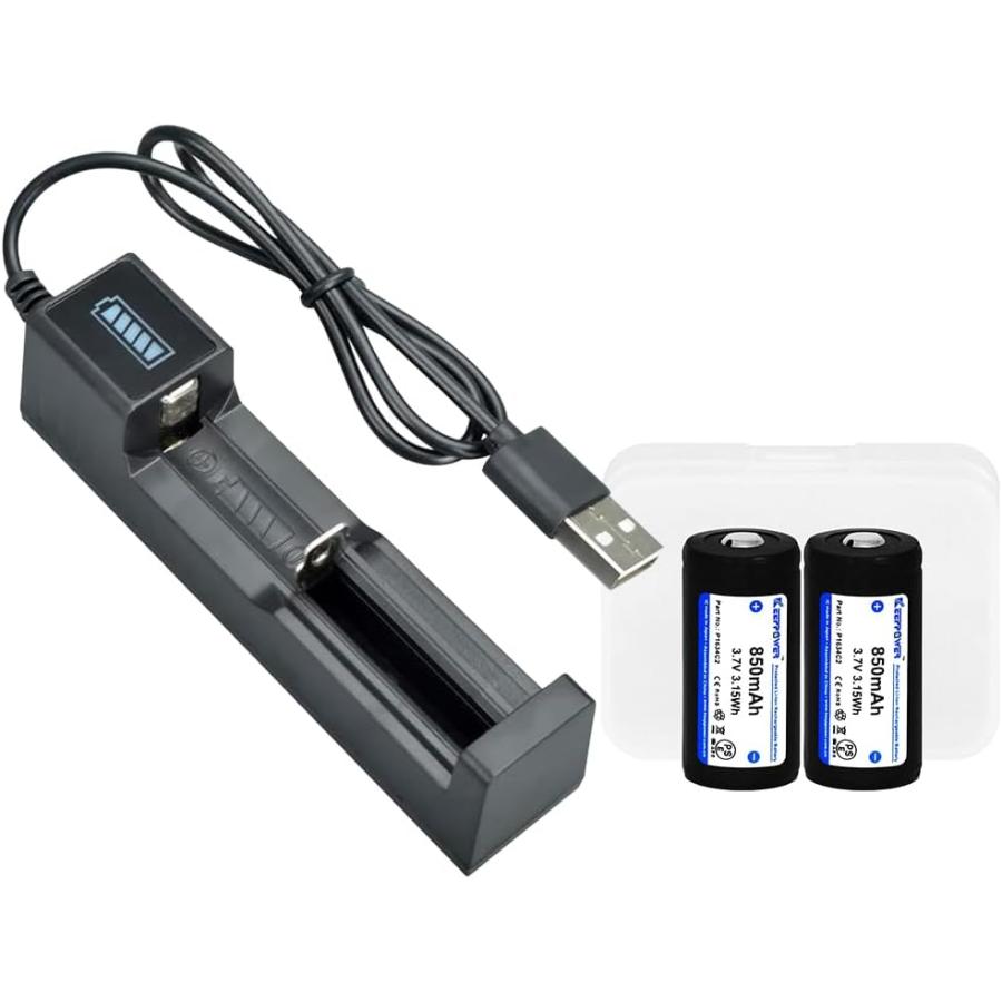 pp-「p」　３枚 PSEマーク取得済】リチウムイオン電池 16340 KEEPPOWER 700mAh 3.7V