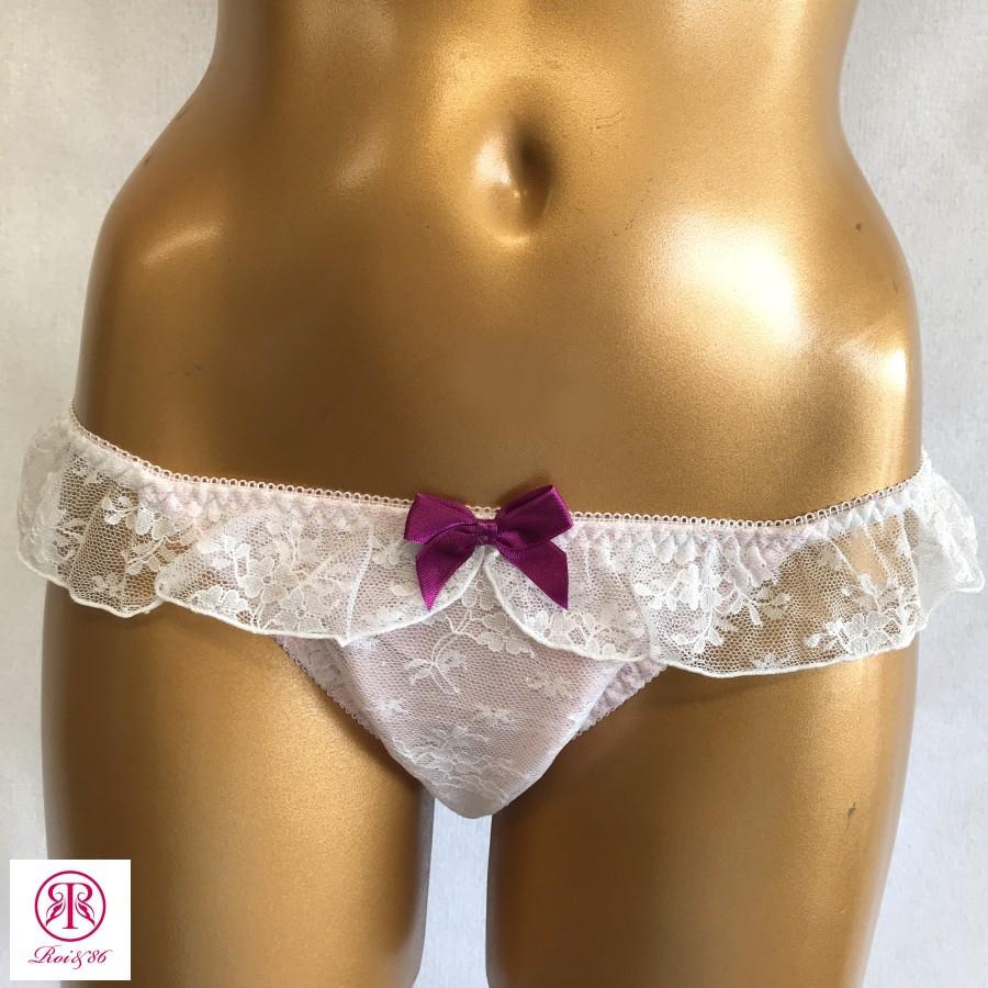 ROI&86 ブラジャーショーツセット フリフリ 花柄レース リボン 可愛い