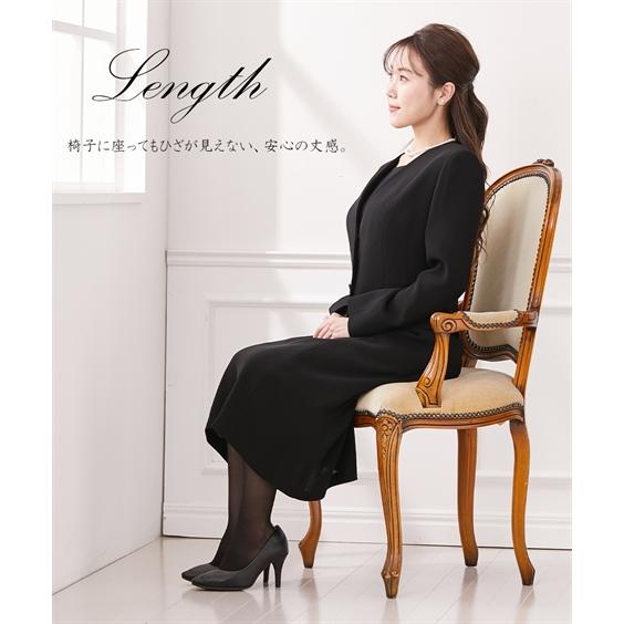 喪服 レディース ブラックフォーマル 礼服 ワンピース アンサンブル 洗える 前開き 40代 50代 大きいサイズ b0_8