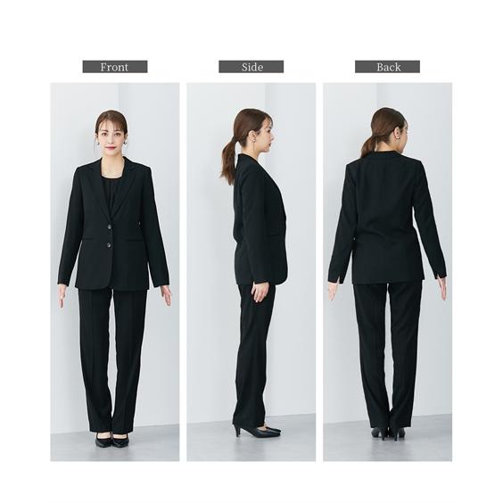 ニッセン　ブラックフォーマル　パンツスーツ　新品 ニッセン 喪服 礼服 パンツスーツ レディース ブラック