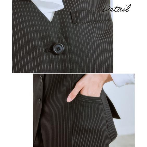 ニッセン 事務服 制服 レディース ベストスーツ 洗える 2点