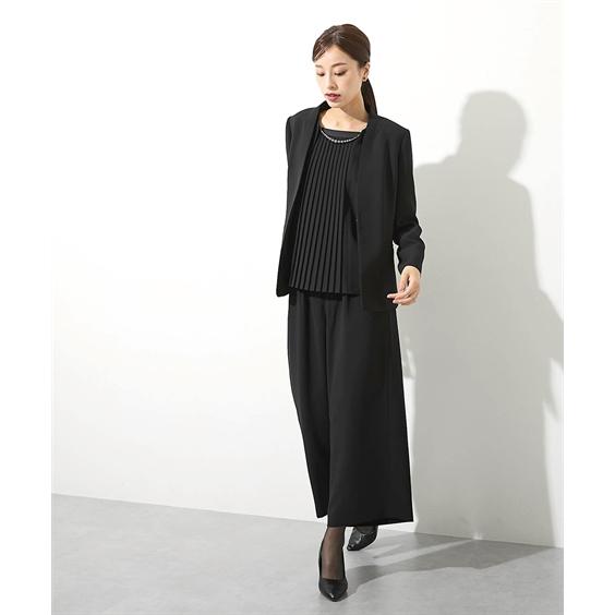 Callarus 喪服 礼服 レディース パンツスーツ ブラック Callarus 喪服 礼服 レディース パンツスーツ ブラック