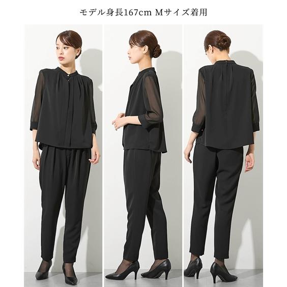 Callarus 喪服 レディース パンツスーツ 礼服 ブラック
