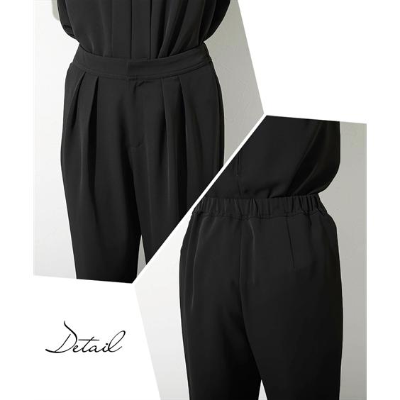 ナース服とブラックパンツセット LLサイズ Callarus 喪服 レディース パンツスーツ 礼服 ブラック