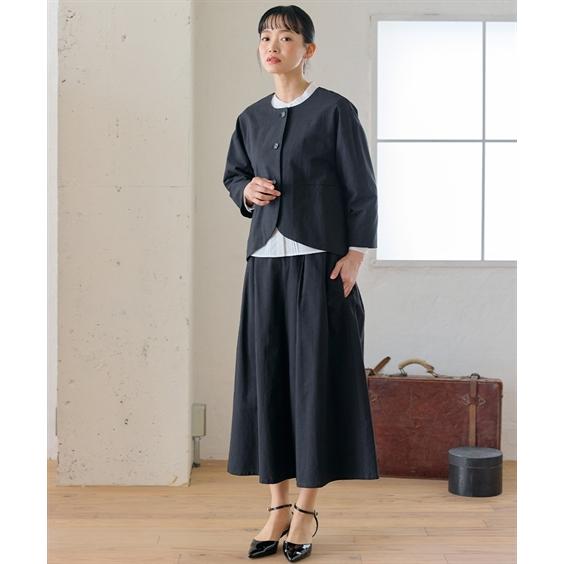セレモニースーツ 卒業式 入学式 ママスーツ リネンライク パンツスーツ 3点セット ニッセン cm0の画像