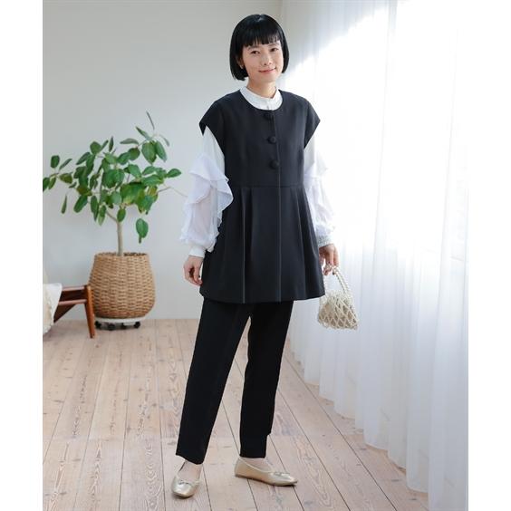 喪服 レディース パンツスーツ 3点セット ブラックフォーマル 礼服