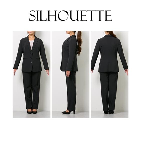 美品【大きい胸専用】RISPY 洗える ストレッチパンツスーツ（吸汗速乾） ニッセン レディーススーツ 【大きい胸専用】RISPY 洗えるパンツ